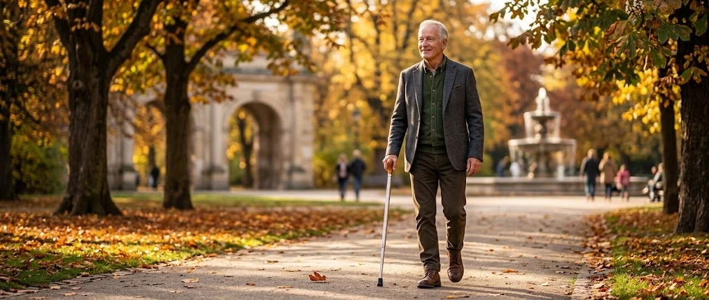 Silbavo Spazierstock im Alltag